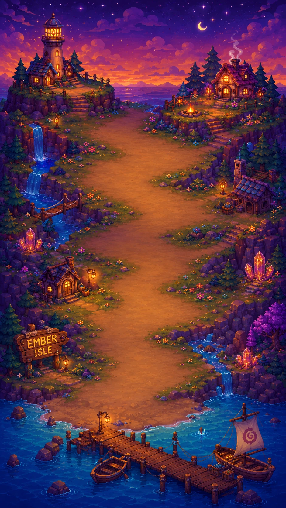 Ember Isle, the first of the Spell Isles in Spellify